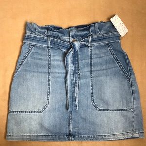 Free People Splendor In The Grass Denim Skirt 6